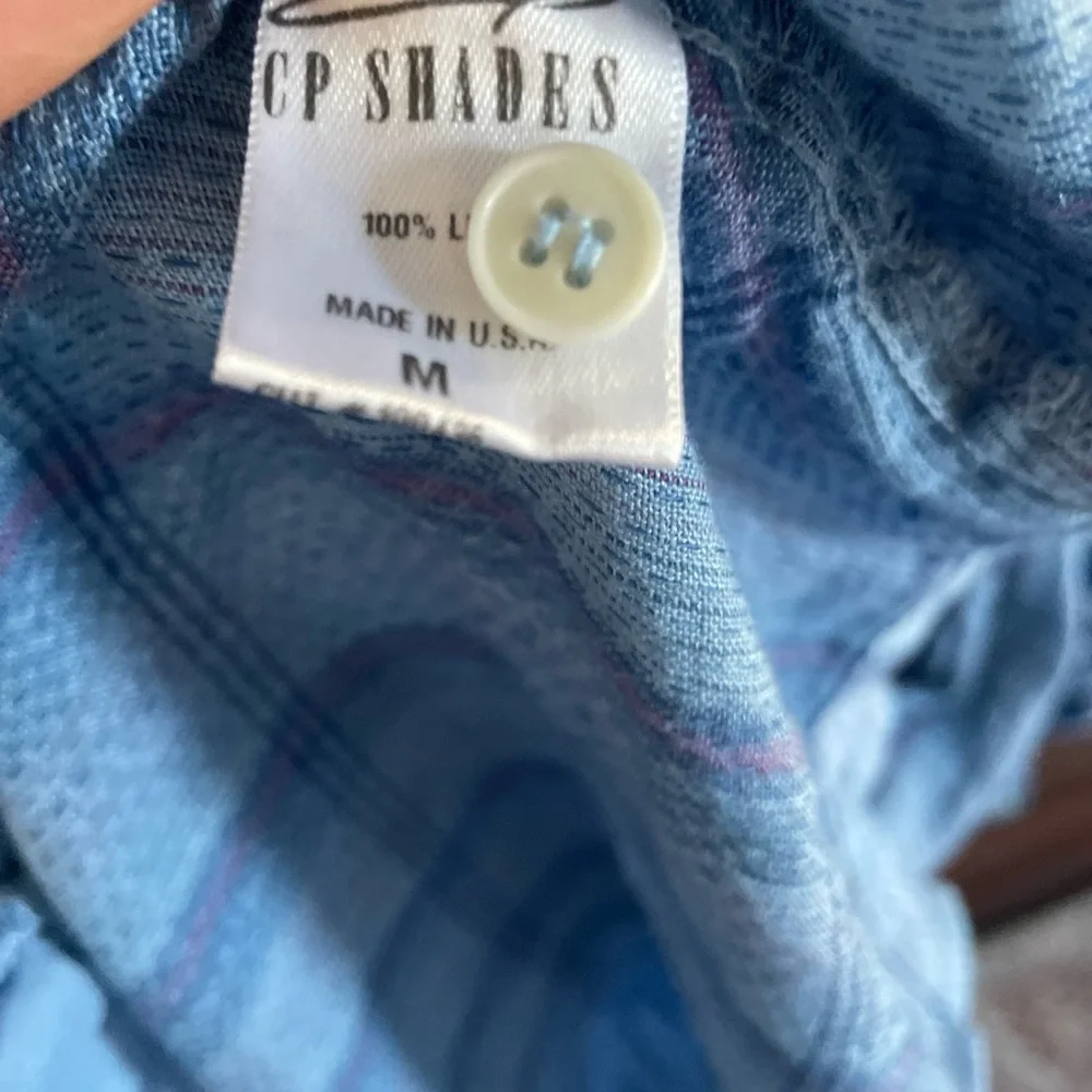 NWT CP Shades Linen Jasmine Plaid Print Tunic - Picture 4 of 7